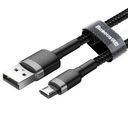 Кабель Baseus Cafule Cable USB - Micro USB (3 м; серо-чёрный) — фото, картинка — 4