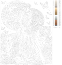 Картина по номерам с золотыми красками 