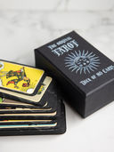 Карты мини Таро Таро Райдера Уэйта классические. 78 карт и 2 пустые карты (софт тач; матовые; чёрный срез) — фото, картинка — 3