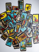 Карты мини Таро Таро Райдера Уэйта классические. 78 карт и 2 пустые карты (софт тач; матовые; чёрный срез) — фото, картинка — 5