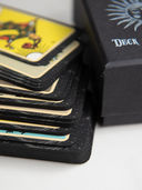 Карты мини Таро Таро Райдера Уэйта классические. 78 карт и 2 пустые карты (софт тач; матовые; чёрный срез) — фото, картинка — 8