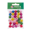 Бусины деревянные (12 мм; 30 шт.; яркий микс) — фото, картинка — 3