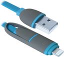 Кабель Defender USB10-03BP, MicroUSB-Lightning, 1 м (синий) — фото, картинка — 1