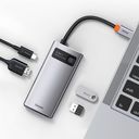 USB-хаб Baseus Metal Gleam 4в1 (серый) — фото, картинка — 4