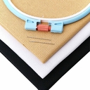 Набор цветной канвы без рисунка (50х50 см; белый, черный, бежевый) — фото, картинка — 1