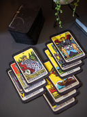 Карты мини Таро Таро Райдера Уэйта классические. 78 карт и 2 пустые карты (матовые; чёрный срез) — фото, картинка — 6