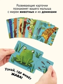 Развивающие карточки животные с выдвижными элементами 