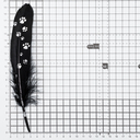 Перо декоративное обработанное 