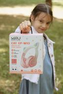 Наушники беспроводные Miru Cat EP-W10 (розовые) — фото, картинка — 11