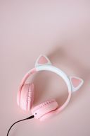 Наушники беспроводные Miru Cat EP-W10 (розовые) — фото, картинка — 1