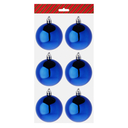 Набор ёлочных шаров (6 шт.; синий) — фото, картинка — 2