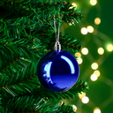 Набор ёлочных шаров (6 шт.; синий) — фото, картинка — 3