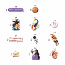 Набор 3D наклеек 