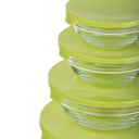 Набор салатников стеклянных (5 шт.; оливковый) — фото, картинка — 1