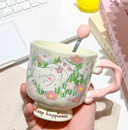 Кружка с крышкой и ложкой 