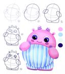 Учимся рисовать. Шаг за шагом. Монстрики — фото, картинка — 2