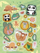 Ленивцы и панды. 100 наклеек — фото, картинка — 1